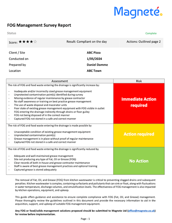 Stay Compliant Monitoring fat, oil, and grease levels to stay compliant